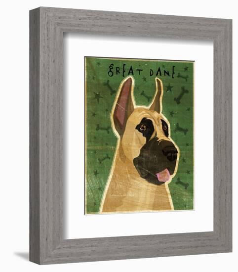 Great Dane (Fawn)-John W^ Golden-Framed Art Print