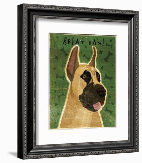 Great Dane (Fawn)-John W^ Golden-Framed Art Print