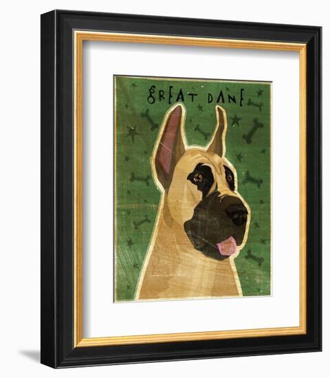 Great Dane (Fawn)-John W^ Golden-Framed Art Print