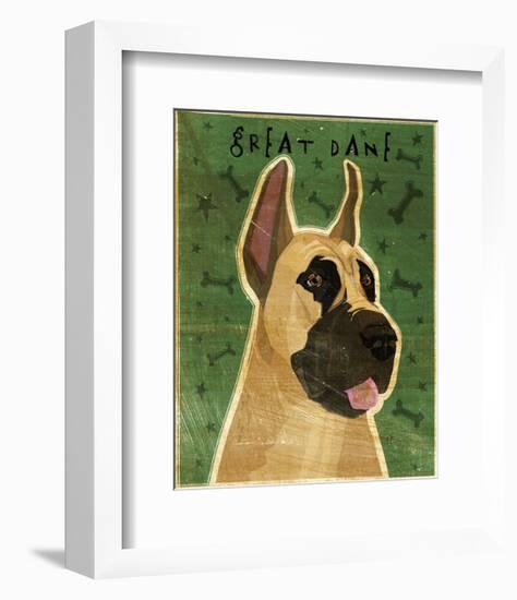 Great Dane (Fawn)-John W^ Golden-Framed Art Print