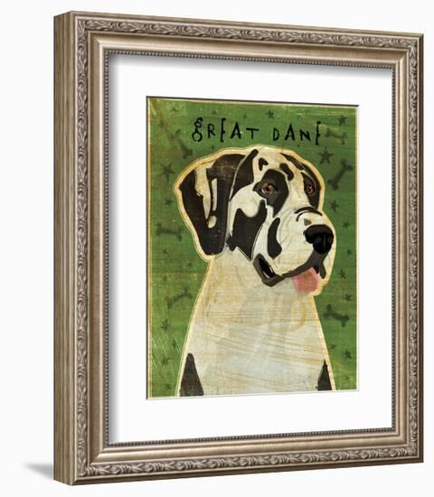 Great Dane (Harlequin, no crop)-John Golden-Framed Giclee Print