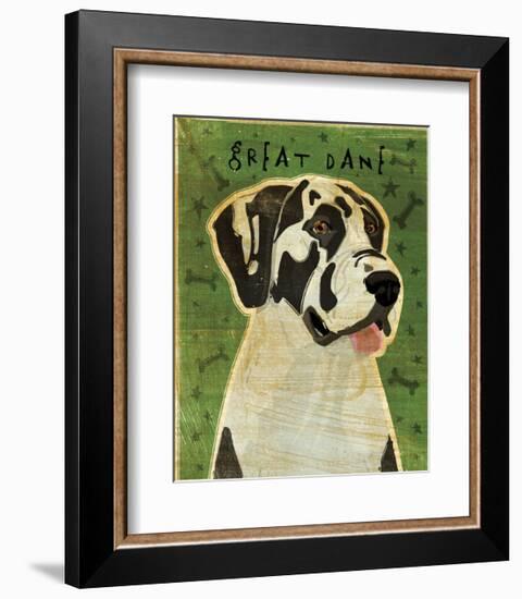 Great Dane (Harlequin, no crop)-John Golden-Framed Giclee Print