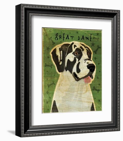 Great Dane (Harlequin, no crop)-John Golden-Framed Giclee Print