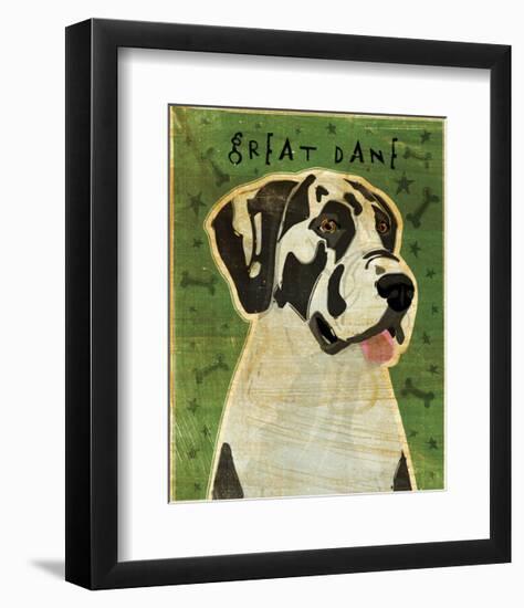 Great Dane (Harlequin, no crop)-John Golden-Framed Giclee Print