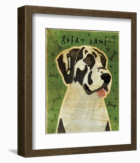 Great Dane (Harlequin, no crop)-John Golden-Framed Giclee Print