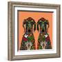 Great Dane Love Tangerine-Sharon Turner-Framed Art Print