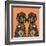 Great Dane Love Tangerine-Sharon Turner-Framed Art Print