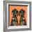 Great Dane Love Tangerine-Sharon Turner-Framed Art Print