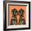 Great Dane Love Tangerine-Sharon Turner-Framed Art Print