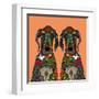 Great Dane Love Tangerine-Sharon Turner-Framed Art Print
