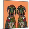 Great Dane Love Tangerine-Sharon Turner-Mounted Art Print