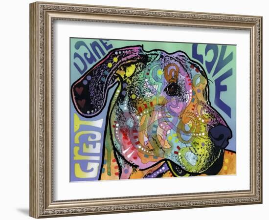 Great Dane Luv-Dean Russo-Framed Giclee Print