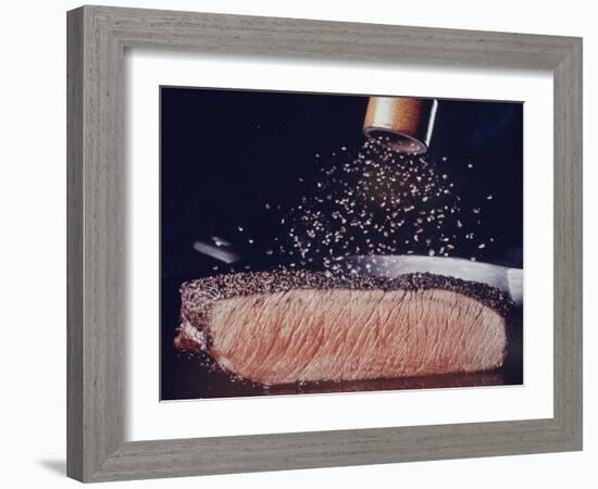 Great Dinners: Pepper Steak-John Dominis-Framed Photographic Print