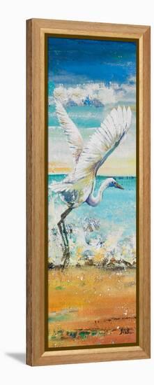 Great Egret Panel I-Patricia Pinto-Framed Stretched Canvas