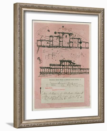 Great Exhibition, 1851: First Sketch for the Building, 1850-Sir Joseph Paxton-Framed Giclee Print