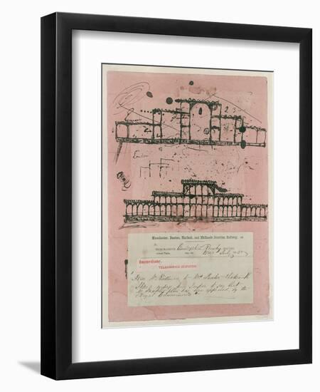 Great Exhibition, 1851: First Sketch for the Building, 1850-Sir Joseph Paxton-Framed Giclee Print