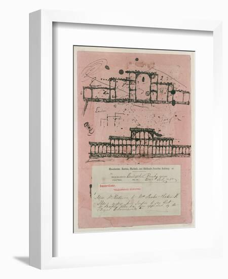 Great Exhibition, 1851: First Sketch for the Building, 1850-Sir Joseph Paxton-Framed Giclee Print