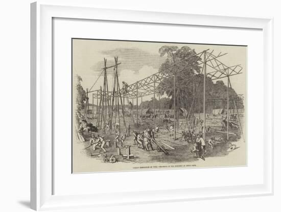 Great Exhibition of 1851, Progress of the Building in Hyde Park-null-Framed Giclee Print