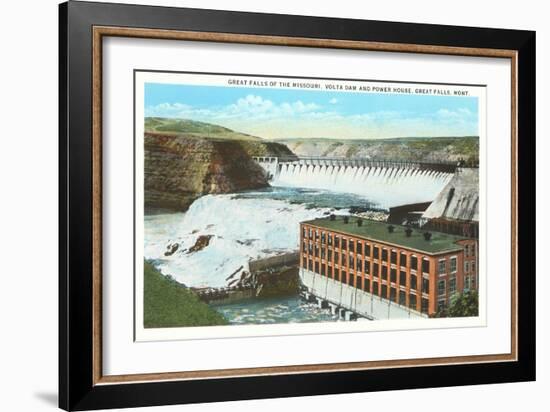 Great Falls, Volta Dam, Montana-null-Framed Art Print