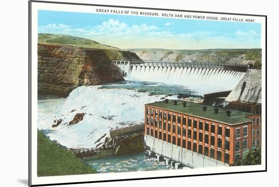 Great Falls, Volta Dam, Montana-null-Mounted Art Print