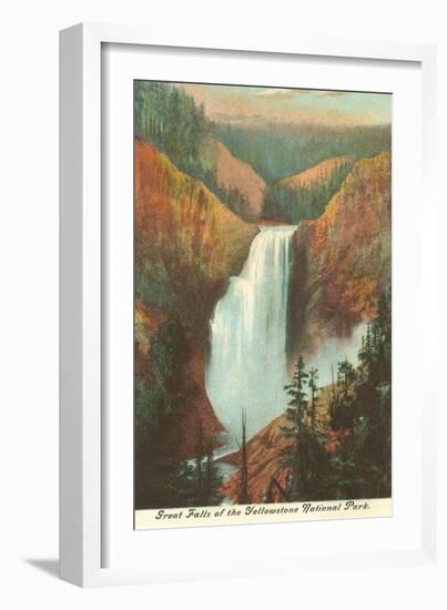 Great Falls, Yellowstone Park, Montana-null-Framed Art Print