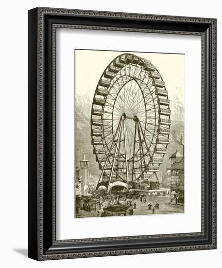 Great Ferris Wheel at Chicago-null-Framed Giclee Print