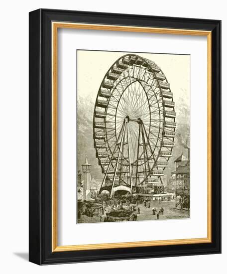 Great Ferris Wheel at Chicago-null-Framed Giclee Print