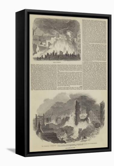 Great Fire and Loss of Life in Liverpool-null-Framed Premier Image Canvas