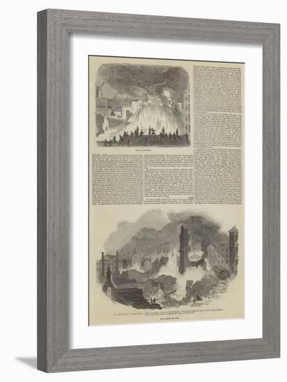 Great Fire and Loss of Life in Liverpool-null-Framed Giclee Print