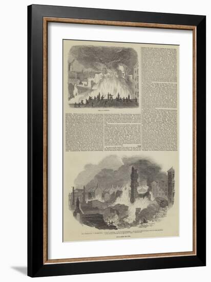 Great Fire and Loss of Life in Liverpool-null-Framed Giclee Print