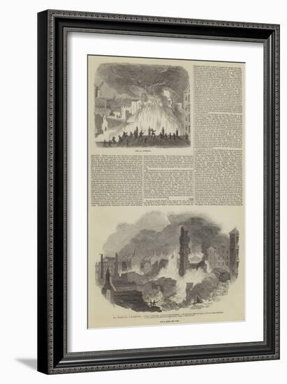 Great Fire and Loss of Life in Liverpool-null-Framed Giclee Print