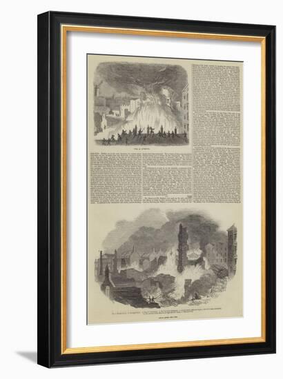 Great Fire and Loss of Life in Liverpool-null-Framed Giclee Print