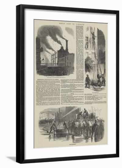Great Fire in Lambeth-null-Framed Giclee Print