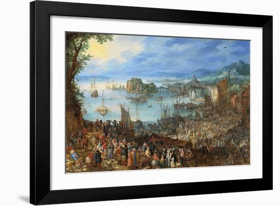 Great Fish Market-Pieter Bruegel the Elder-Framed Premium Giclee Print