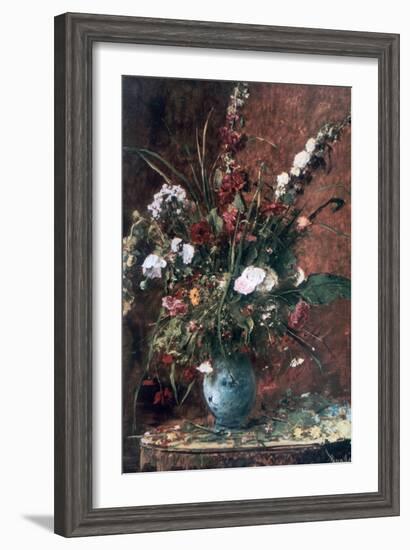 Great Flower Still Life, 1881-Mihaly Munkacsy-Framed Giclee Print