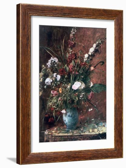 Great Flower Still Life, 1881-Mihaly Munkacsy-Framed Giclee Print