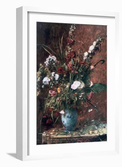 Great Flower Still Life, 1881-Mihaly Munkacsy-Framed Giclee Print