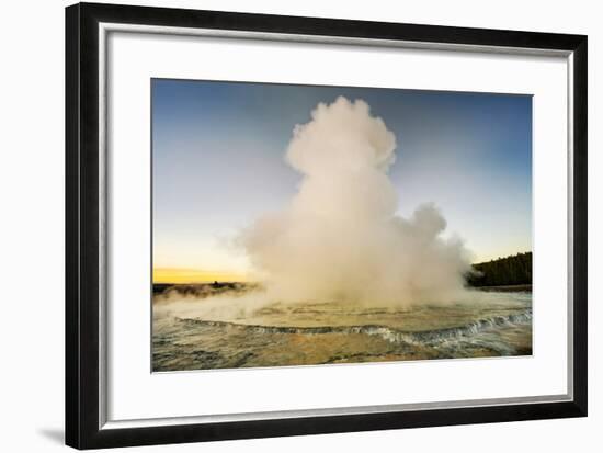 Great Fountain Geyser at Sunset, Yellowstone National Park, Wyoming-Adam Jones-Framed Photographic Print