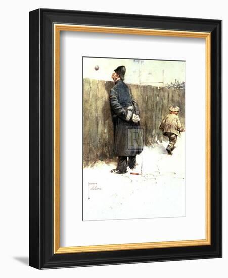 Great Game-Lawson Wood-Framed Art Print