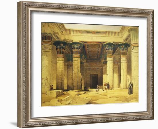Great Gate of Temple of Isis, Island of Philae in Upper Egypt, Lithograph, 1838-9-David Roberts-Framed Giclee Print