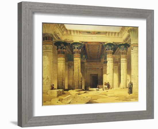 Great Gate of Temple of Isis, Island of Philae in Upper Egypt, Lithograph, 1838-9-David Roberts-Framed Giclee Print