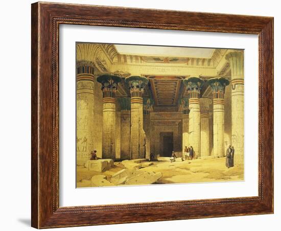 Great Gate of Temple of Isis, Island of Philae in Upper Egypt, Lithograph, 1838-9-David Roberts-Framed Giclee Print