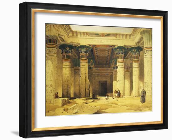 Great Gate of Temple of Isis, Island of Philae in Upper Egypt, Lithograph, 1838-9-David Roberts-Framed Giclee Print