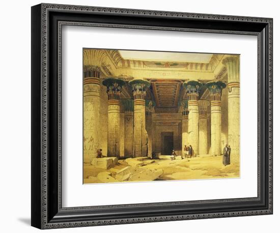 Great Gate of Temple of Isis, Island of Philae in Upper Egypt, Lithograph, 1838-9-David Roberts-Framed Giclee Print