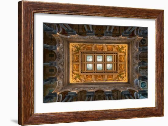 Great Hall Ceiling Library Of Congress-Steve Gadomski-Framed Photographic Print