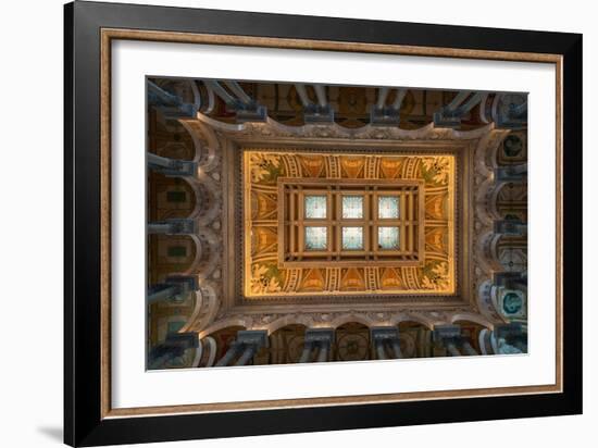 Great Hall Ceiling Library Of Congress-Steve Gadomski-Framed Photographic Print