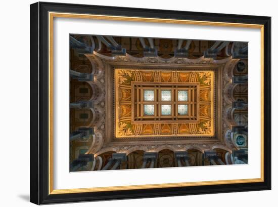 Great Hall Ceiling Library Of Congress-Steve Gadomski-Framed Photographic Print