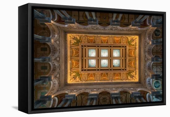 Great Hall Ceiling Library Of Congress-Steve Gadomski-Framed Premier Image Canvas