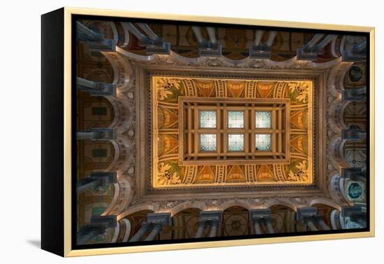 Great Hall Ceiling Library Of Congress-Steve Gadomski-Framed Premier Image Canvas