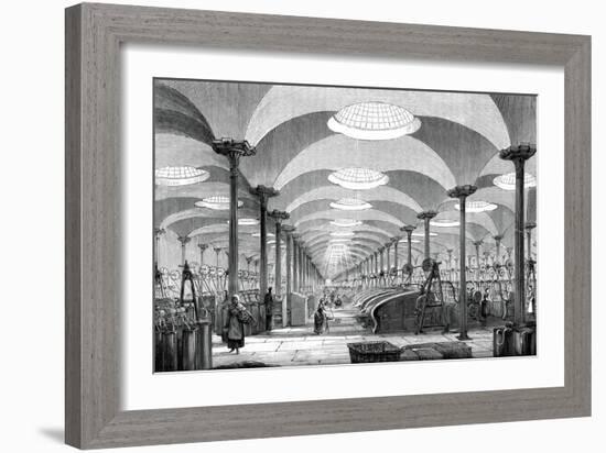 Great Hall in Messrs Marshall's Flax Mill, Leeds, C1880-null-Framed Giclee Print